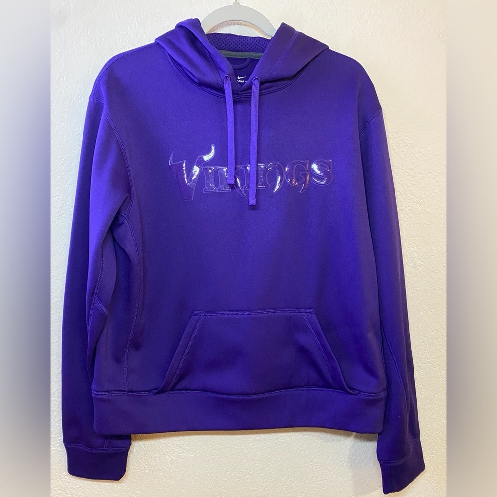 Nike Minnesota Vikings Therma Fit Hoodie Purple Size M Limited Edition